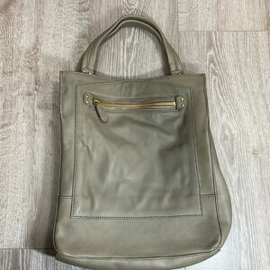 NWT J. Crew Leather Taupe Shoulder Bag Tote Bag Purse